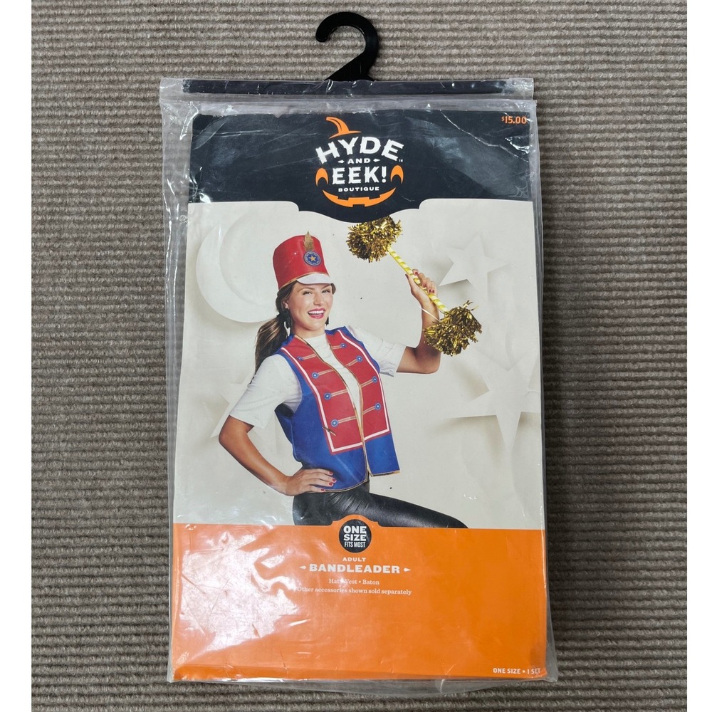 Hyde and EEK Boutique Adult Bandleader Costume Kit Hat Vest Baton One Size